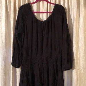 Free people drop waist black dress